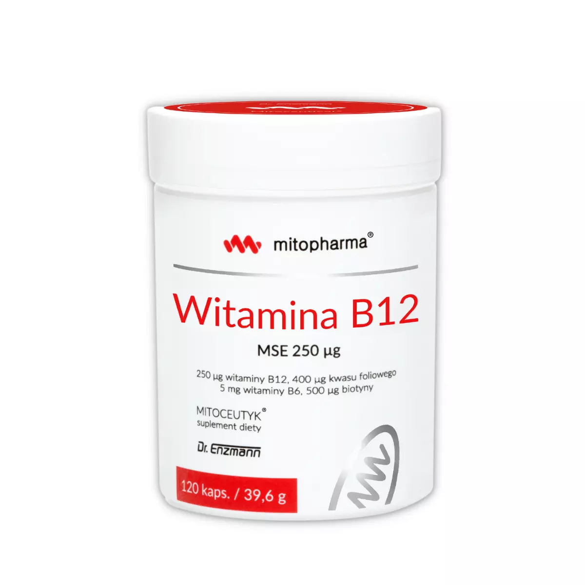 Witamina B12 MSE 250 mcg Metylowane formy Dr Enzmann (120 kaps) Mito-Pharma Witamina B12 MSE 250 mcg Metylowane formy Dr Enzmann (120 kaps) Mito-Pharma
