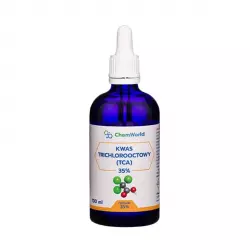 TCA Kwas Trichlorooctowy 35% Roztwór 100 ml Szklana Butelka z Pipetą ChemWorld