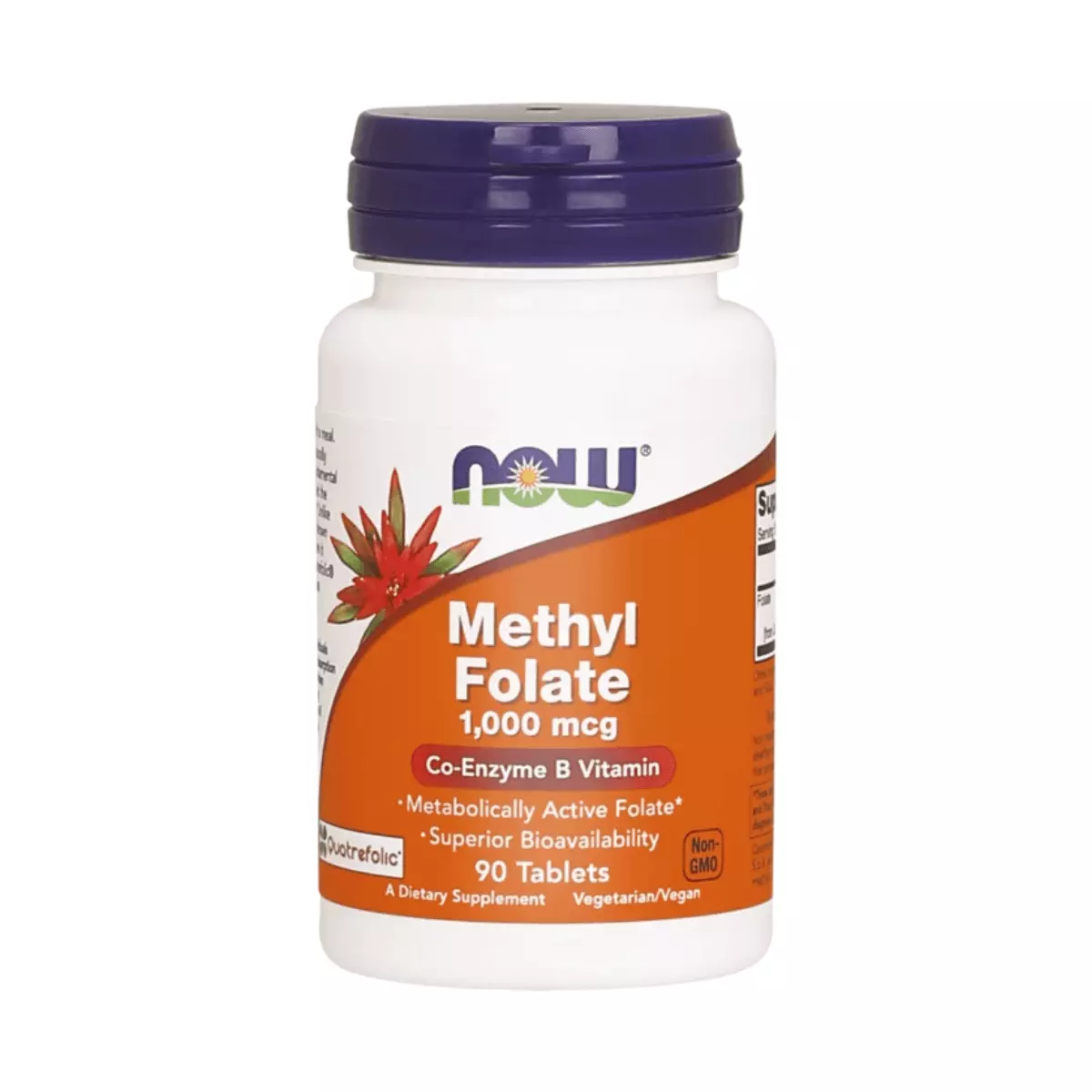 Methyl Folate Metylofolian 1000 mcg (90 tab) VEGE Now Foods Methyl Folate Metylofolian 1000 mcg (90 tab) VEGE Now Foods