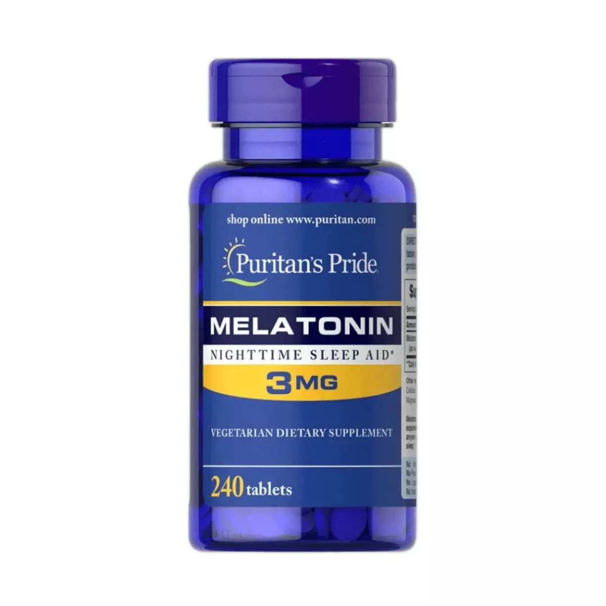 Melatonina 3 mg Poprawa jakości snu Lepszy sen Jet lag (240 tab) Puritan's Pride Melatonina 3 mg Poprawa jakości snu Lepszy sen Jet lag (240 tab) Puritan's Pride