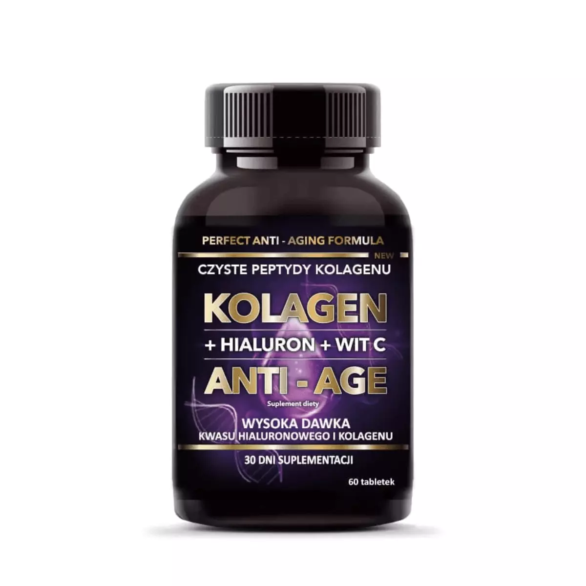 Kolagen ANTI-AGE z Kwasem Hialuronowym i Witaminą C 500 mg (60 tab) INTENSON Kolagen ANTI-AGE z Kwasem Hialuronowym i Witaminą C 500 mg (60 tab) INTENSON