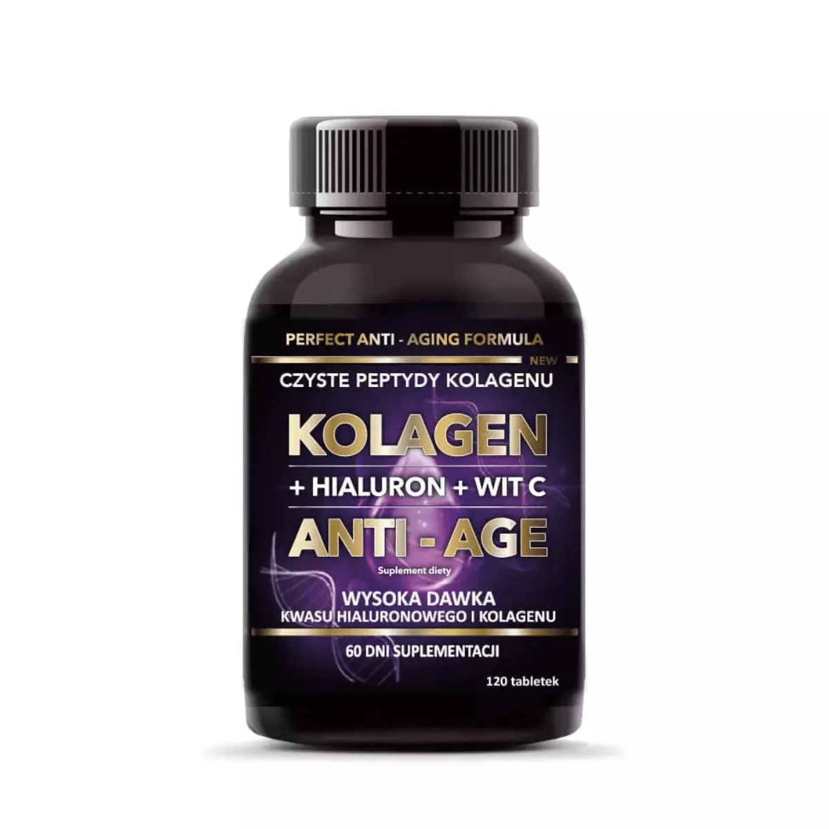 Kolagen ANTI-AGE z Kwasem Hialuronowym i Witaminą C 500 mg (120 tab) INTENSON Kolagen ANTI-AGE z Kwasem Hialuronowym i Witaminą C 500 mg (120 tab) INTENSON