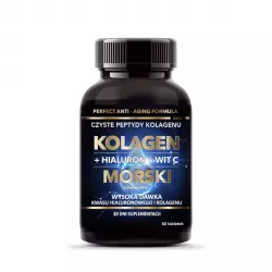 Kolagen Morski z Kwasem Hialuronowym i Witaminą C 500 mg (60 tab) INTENSON