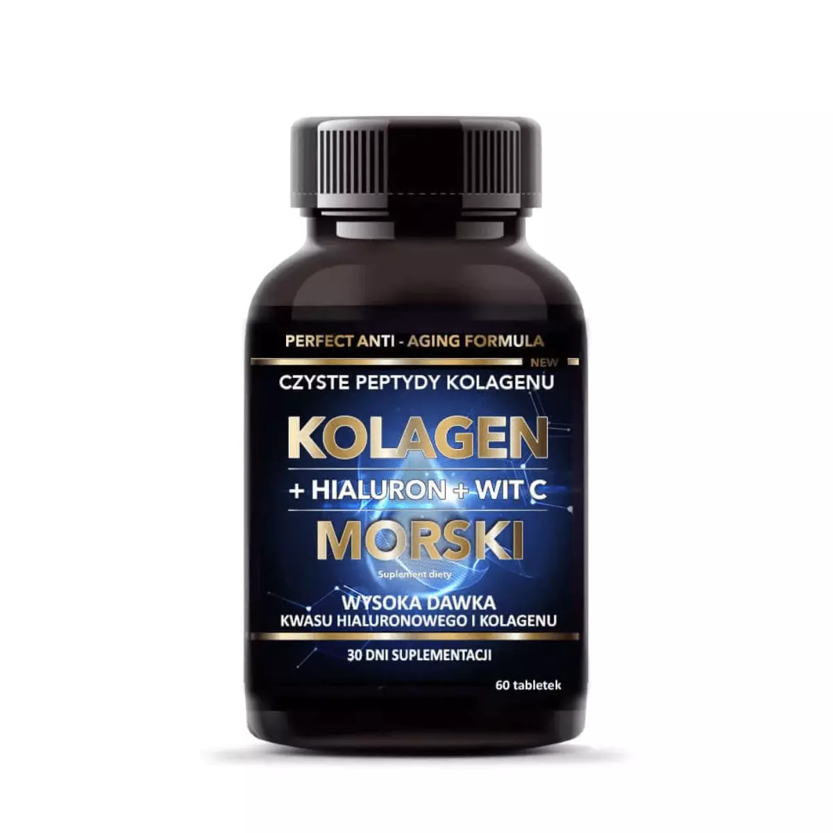 Kolagen Morski z Kwasem Hialuronowym i Witaminą C 500 mg (60 tab) INTENSON Kolagen Morski z Kwasem Hialuronowym i Witaminą C 500 mg (60 tab) INTENSON