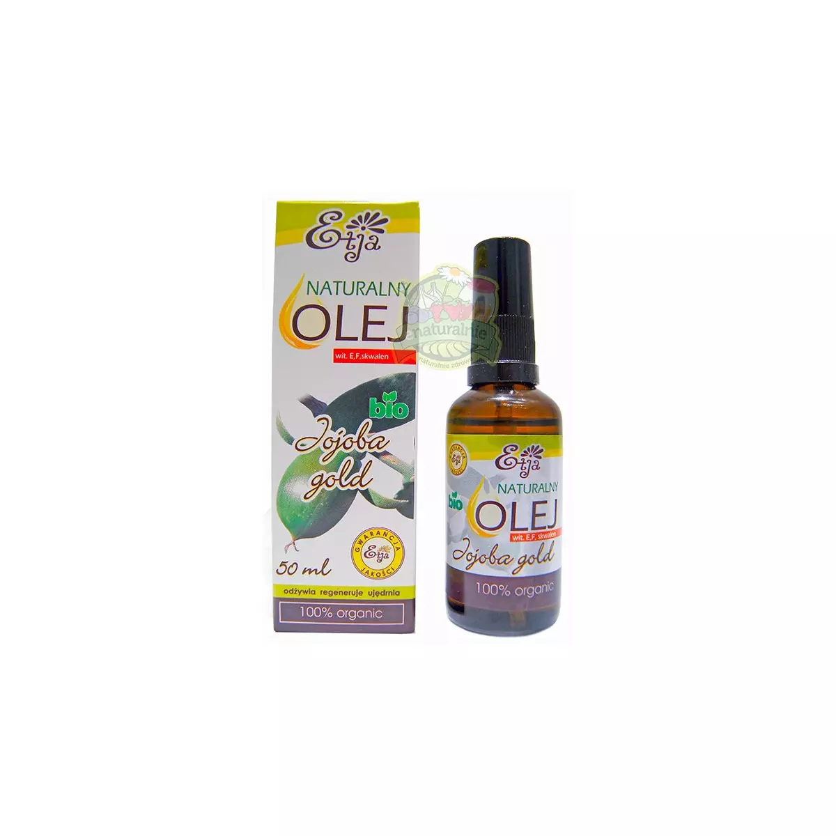 Olej Jojoba Gold Naturalny 100% Bio 50ml ETJA Olej Jojoba Gold Naturalny 100% Bio 50ml ETJA