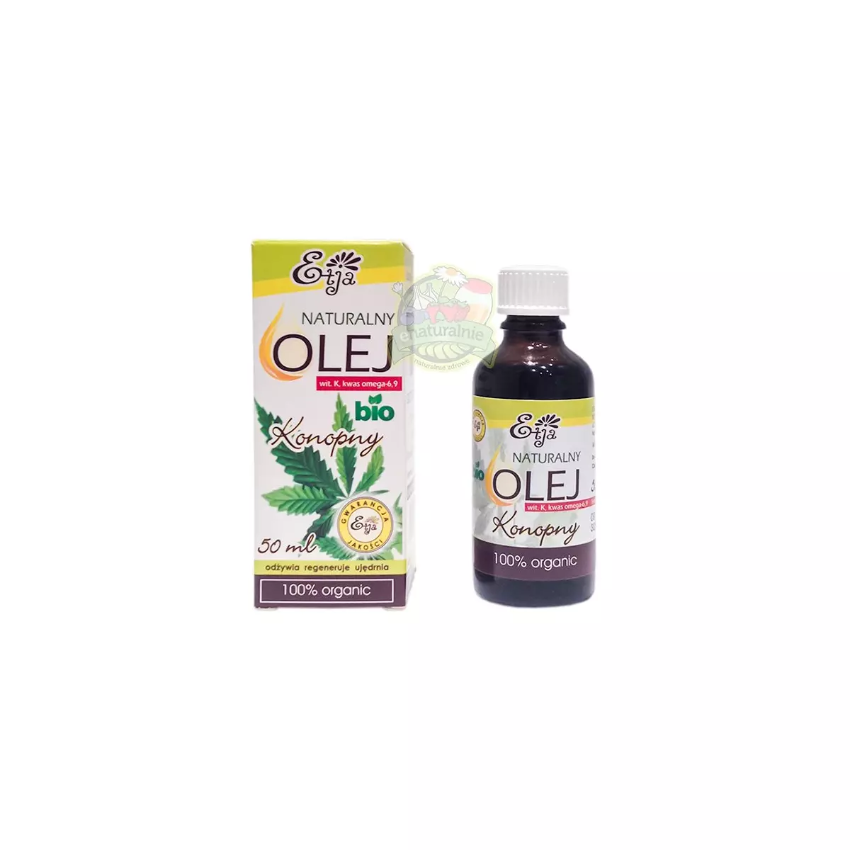 Olej Konopny Naturalny 100% BIO 50ml ETJA Olej Konopny Naturalny 100% BIO 50ml ETJA