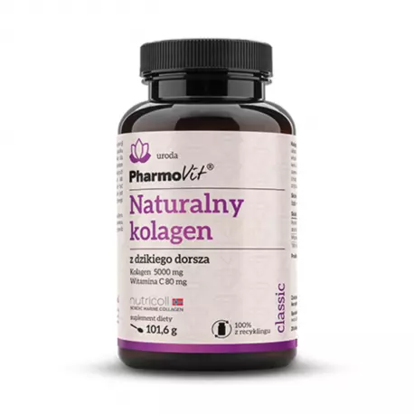 Naturalny Kolagen z Dzikiego Dorsza z Witaminą C w Proszku 101,6 g Pharmovit