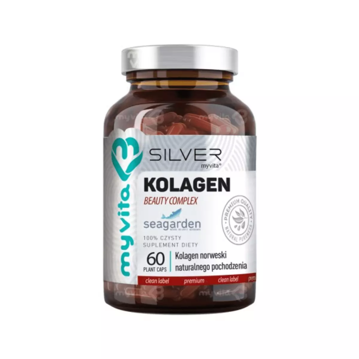 KOLAGEN BEAUTY COMPLEX (60 kaps) Biotyna Skóra Q10 Silver Myvita KOLAGEN BEAUTY COMPLEX (60 kaps) Biotyna Skóra Q10 Silver Myvita