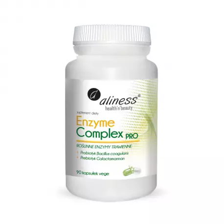 Enzymy Trawienne z Roślin Enzyme Complex PRO (90 kaps) Aliness
