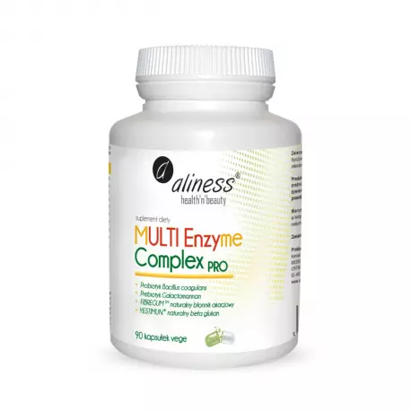 Enzymy Trawienne z Roślin MULTI Enzyme Complex PRO (90 kaps) Aliness