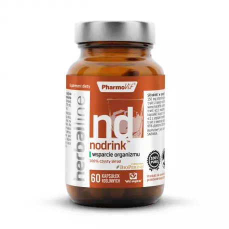 Nodrink Wsparcie Organizmu w Rezygnacji ze Spożywania Alkoholu (60 kaps) Herballine Pharmovit