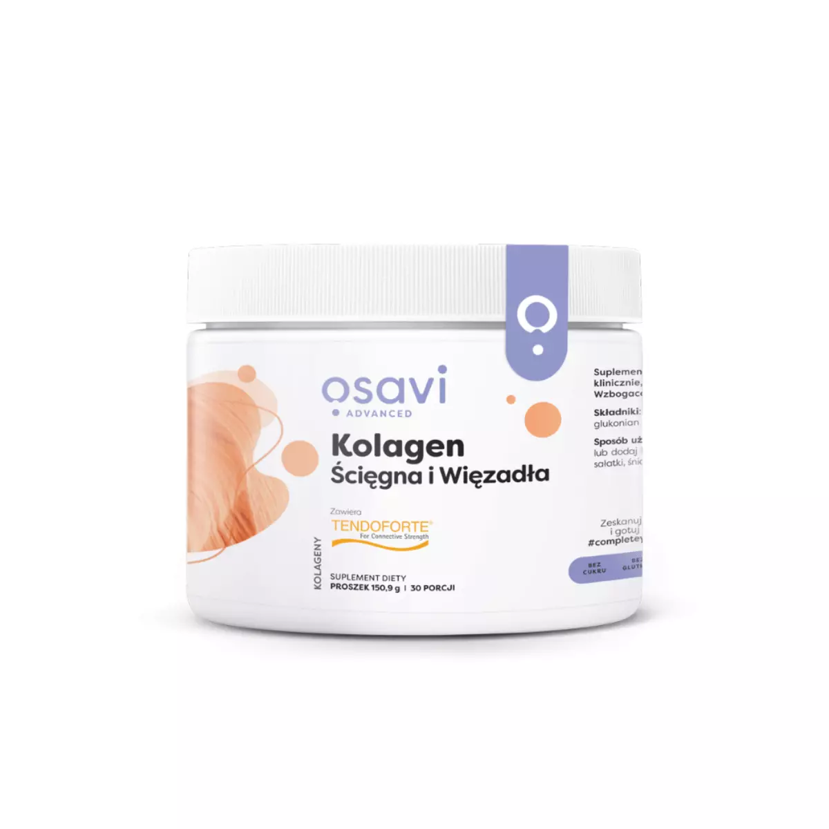 Kolagen Ścięgna i Więzadła Bioaktywne peptydy kolagenowe Miedź Mangan Proszek 150,9 g Osavi Kolagen Ścięgna i Więzadła Bioaktywne peptydy kolagenowe Miedź Mangan Proszek 150,9 g Osavi