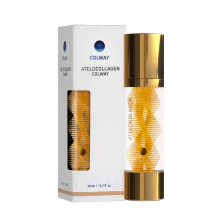 Atelokolagen Złoty Serum Kolagenowe Płynny jedwab Pielęgnacja skóry Twarzy Szyi i Dekoltu Żel 50 ml Colway