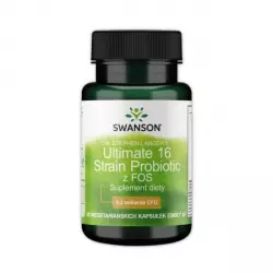 Probiotyk Ultimate 16 Strain Probiotic z FOS Dr. Stephen Langer's 16 Szczepów 3,2 mld CFU (60 kaps) Swanson