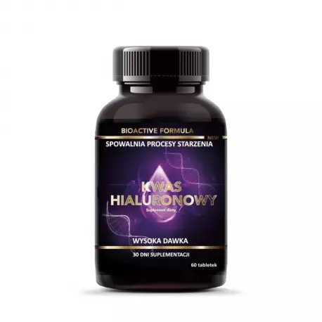 Kwas Hialuronowy Spowalnia Procesy Starzenia Wysoka Dawka 100 mg (60 tab) INTENSON