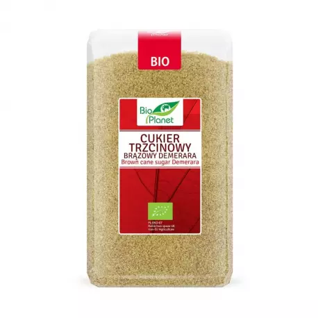 Cukier Trzcinowy Brązowy DEMERARA BIO Ekologiczny 1 Kg Bio Planet