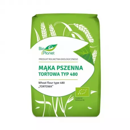 Mąka Pszenna Tortowa TYP 480 BIO Ekologiczna 1 kg Bio Planet