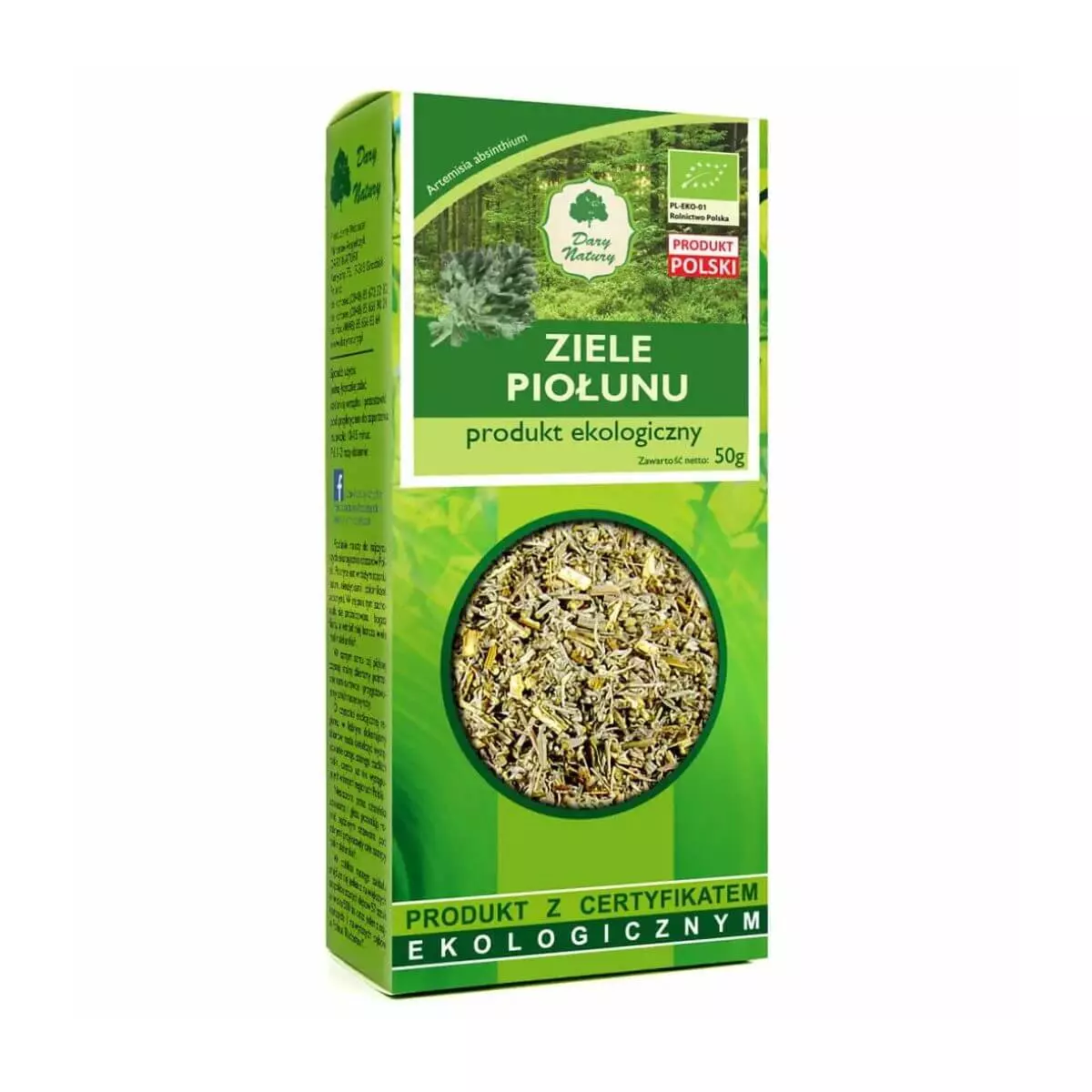 Ziele Piołunu Naturalny EKO 50 g Dary Natury Ziele Piołunu Naturalny EKO 50 g Dary Natury