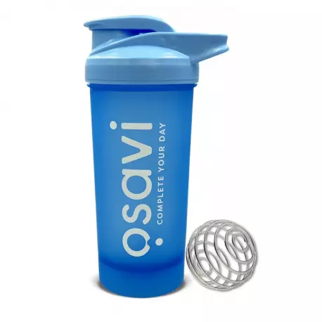 Shaker Niebieski BLUE z kulką do precyzyjnego mieszania 700 ml Osavi
