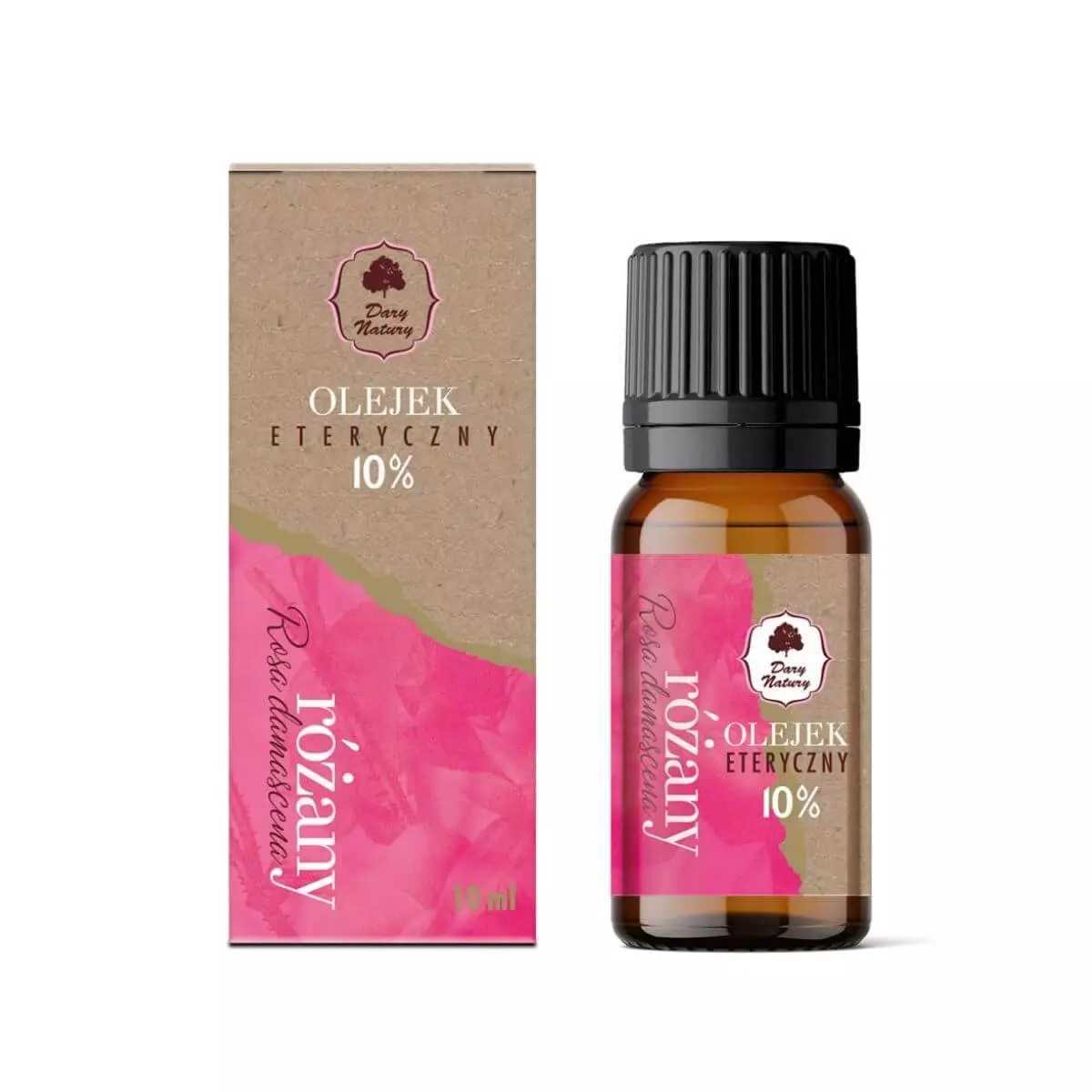Olejek Eteryczny Różany 10% z Płatków (Róża Damasceńska) 10 ml Dary Natury Olejek Eteryczny Różany 10% z Płatków (Róża Damasceńska) 10 ml Dary Natury