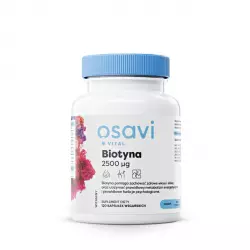 Biotyna Witamina B7 2500 mcg Włosy Skóra Paznokcie VEGE (120 kaps) Osavi