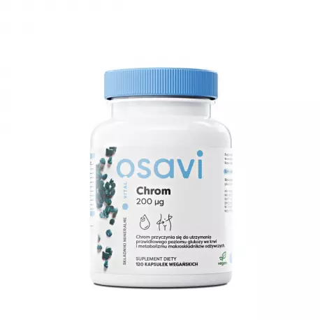 Chrom 200 mcg Pikolinian Chromu Metabolizm Glukozy VEGE (120 kaps) Osavi