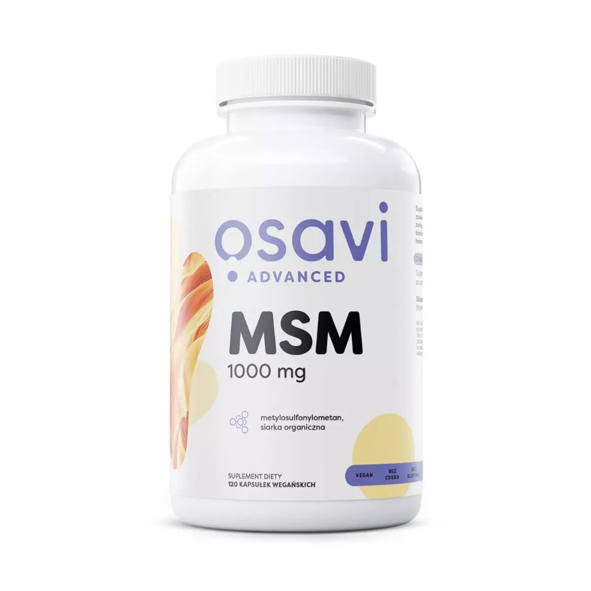 MSM 1000 mg Metylosulfonylometan Siarka Organiczna (120 kaps) Osavi MSM 1000 mg Metylosulfonylometan Siarka Organiczna (120 kaps) Osavi