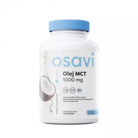 Olej MCT 1000 mg Czysty Olej MCT 100% z Kokosa (120 kaps) Osavi