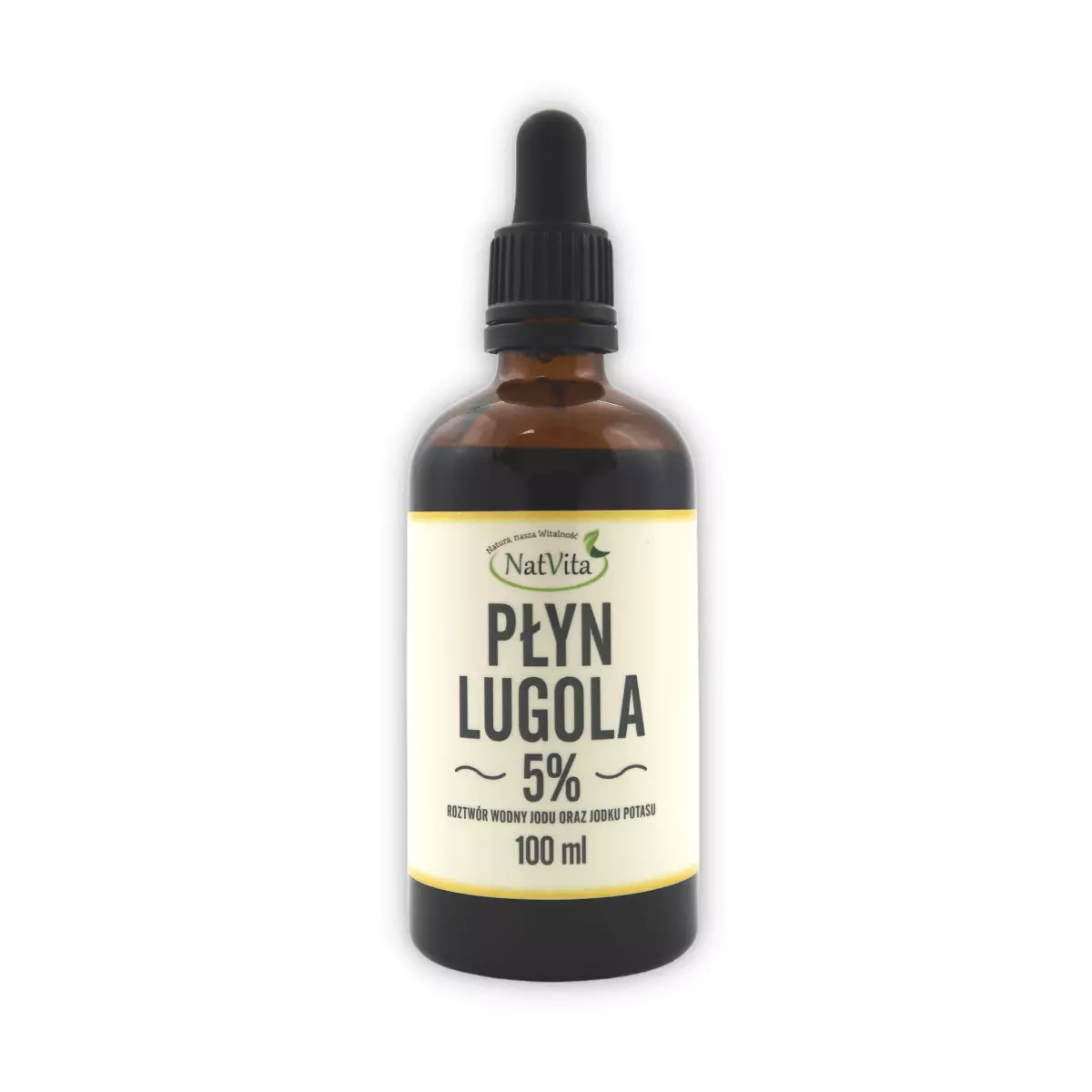 Płyn Lugola 5% Roztwór Wodny Jodu oraz Jodku Potasu 100 ml NatVita Płyn Lugola 5% Roztwór Wodny Jodu oraz Jodku Potasu 100 ml NatVita