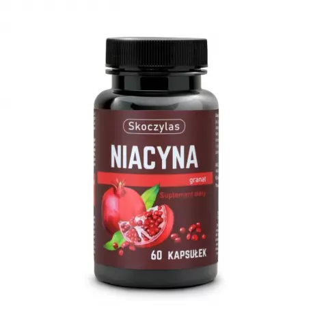 Niacyna z Granatem Amid Kwasu Nikotynowego VEGE (60 kaps) Skoczylas