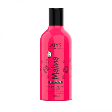 FRUIT SHOT Żel pod Prysznic z Ekstraktem z Malin i Granatu 500 ml Apis