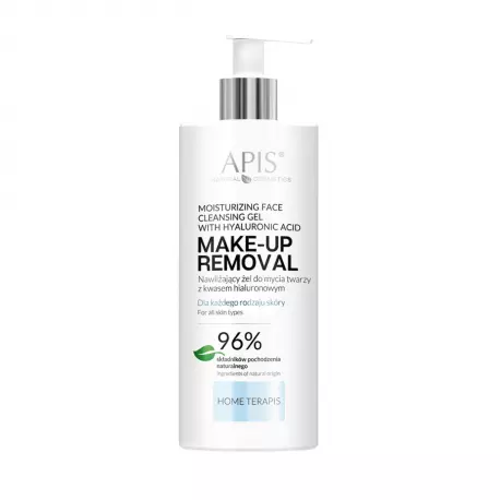 MAKE-UP REMOVAL Nawilżający Żel do Mycia Twarzy z Kwasem Hialuronowym dla Każdego Rodzaju Skóry 300 ml Apis