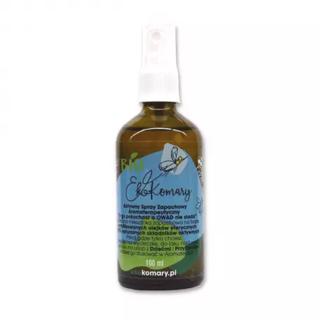 EkoKomary Aktywny Spray Na Komary Meszki i Kleszcze Ekologiczny Naturalny 100 ml LV Organic