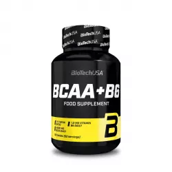 Aminokwasy z Witaminą B6 BCAA + B6 Pomoc w poprawie wydolności fizycznej bez glutenu (100 tab) BioTechUSA