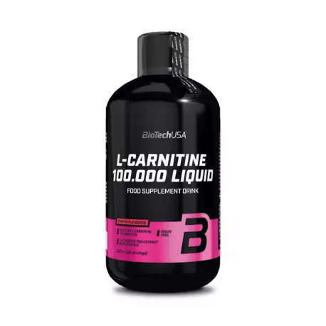 L-CARNITINE 100.000 LIQUID Wysoka Dawka L-Karnityny z Ekstraktem z Zielonej Herbaty i Witaminami w Płynie 500 ml BioTechUSA