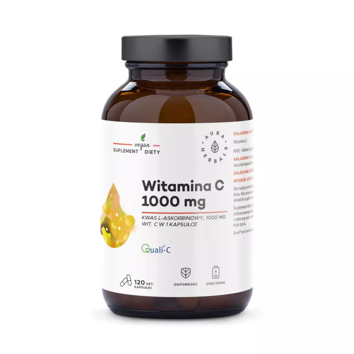 Witamina C 1000 mg Quali®-C Odporność i Zmęczenie (120 kaps) VEGE Aura Herbals Witamina C 1000 mg Quali®-C Odporność i Zmęczenie (120 kaps) VEGE Aura Herbals