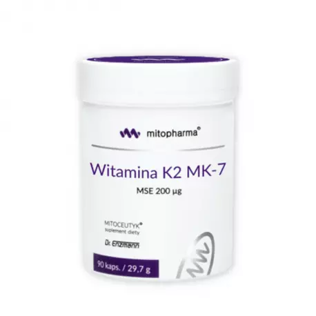 Witamina K2 MK-7 MSE 200 mcg Wsparcie kości i stawów Wysoko Przyswajalna Forma Dr Enzmann (90 kaps) Mito-Pharma