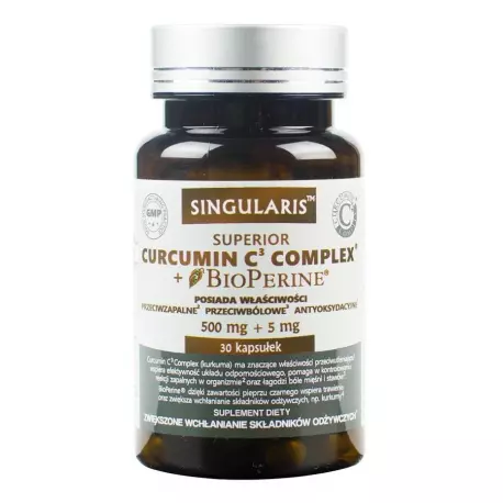 Curcumin C3 Complex Bioperine (30kaps) Kurkumina Piperyna SINGULARIS