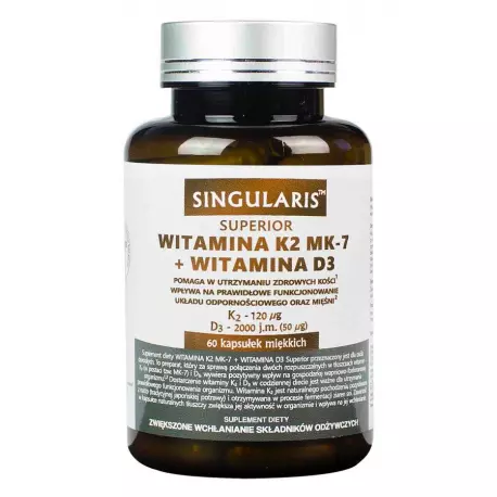 Witamina K2 MK-7 + D3 Superior (60kaps) SINGULARIS