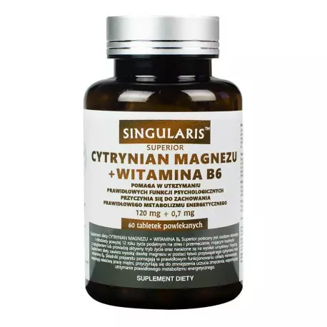 Cytrynian Magnezu 120 mg + Witamina B6 (60 tab) Singularis