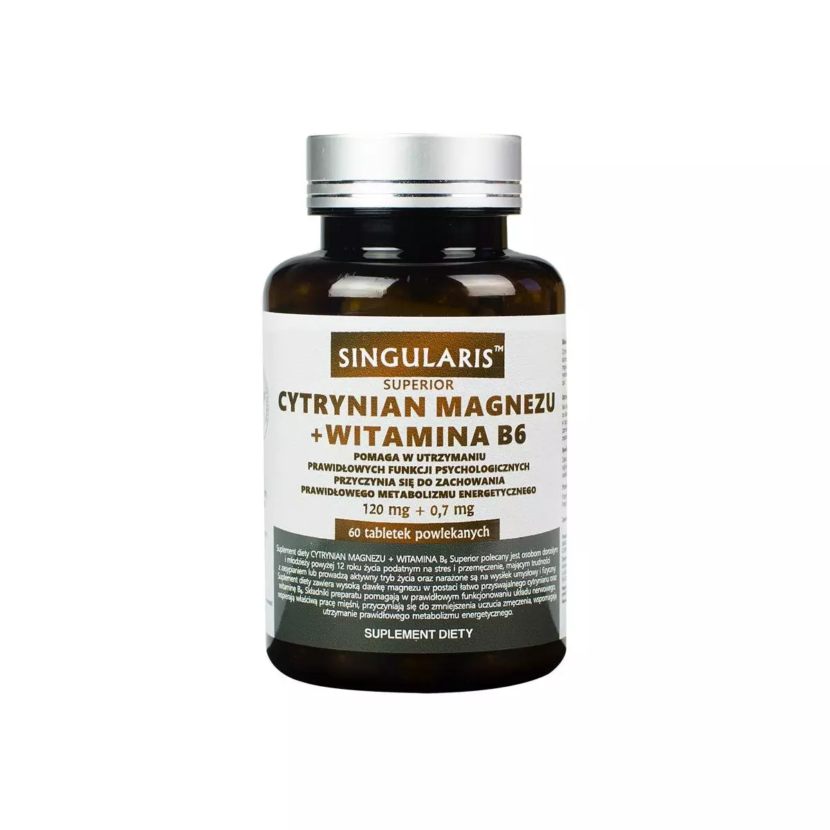 Cytrynian Magnezu 120 mg + Witamina B6 (60 tab) Singularis Cytrynian Magnezu 120 mg + Witamina B6 (60 tab) Singularis