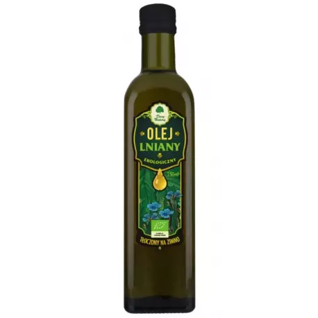 Olej Lniany EKO 250ml (Tłoczony na zimno) Dary Natury