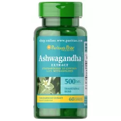 Ashwagandha 500mg (60kaps) Stres PURITANS PRIDE