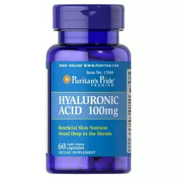 Kwas Hialuronowy 100mg (60kaps) Hialuronian sodu PURITAN'S PRIDE