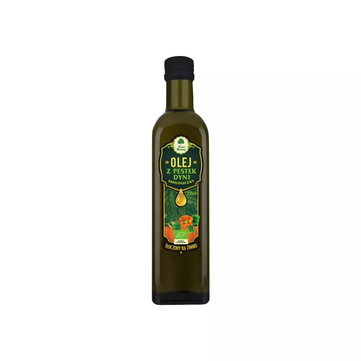 Olej z Pestek Dyni EKO 250ml Dary Natury Olej z Pestek Dyni EKO 250ml Dary Natury