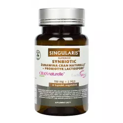 SYNBIOTIC Superior Żurawina Cran Naturelle + Probiotyk Lactospore (30kaps) SINGULARIS