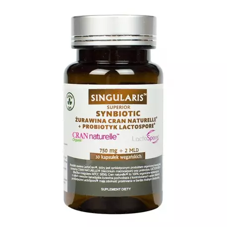 SYNBIOTIC Superior Żurawina Cran Naturelle + Probiotyk Lactospore (30kaps) SINGULARIS
