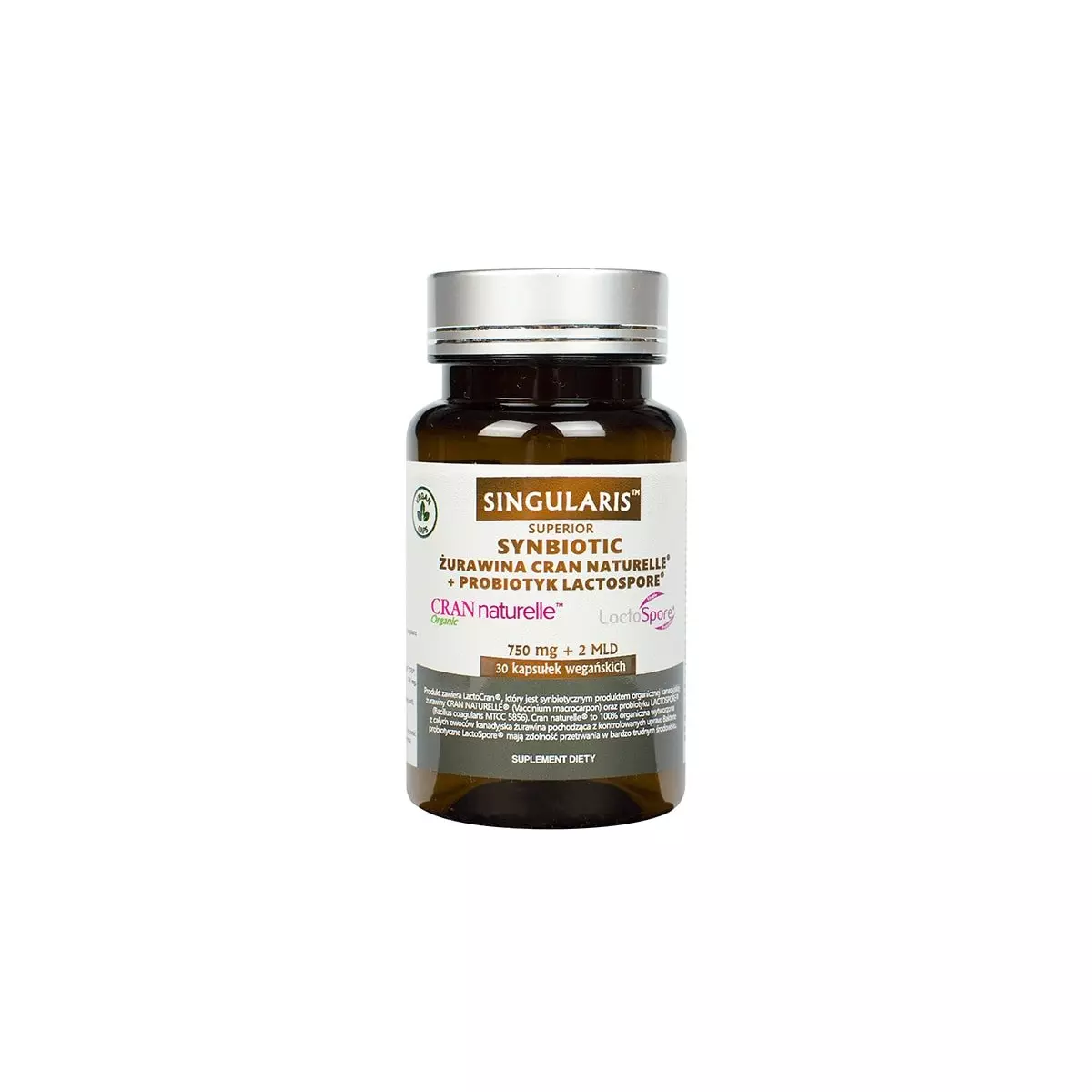 SYNBIOTIC Superior Żurawina Cran Naturelle + Probiotyk Lactospore (30kaps) SINGULARIS SYNBIOTIC Superior Żurawina Cran Naturelle + Probiotyk Lactospore (30kaps) SINGULARIS