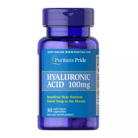 Kwas Hialuronowy 100mg (30kaps) Hialuronian sodu PURITAN'S PRIDE