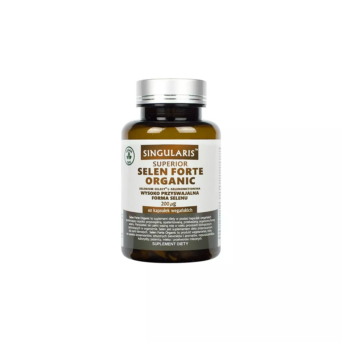 SELEN FORTE ORGANIC 200ug (60kaps) VEGE SINGULARIS SELEN FORTE ORGANIC 200ug (60kaps) VEGE SINGULARIS